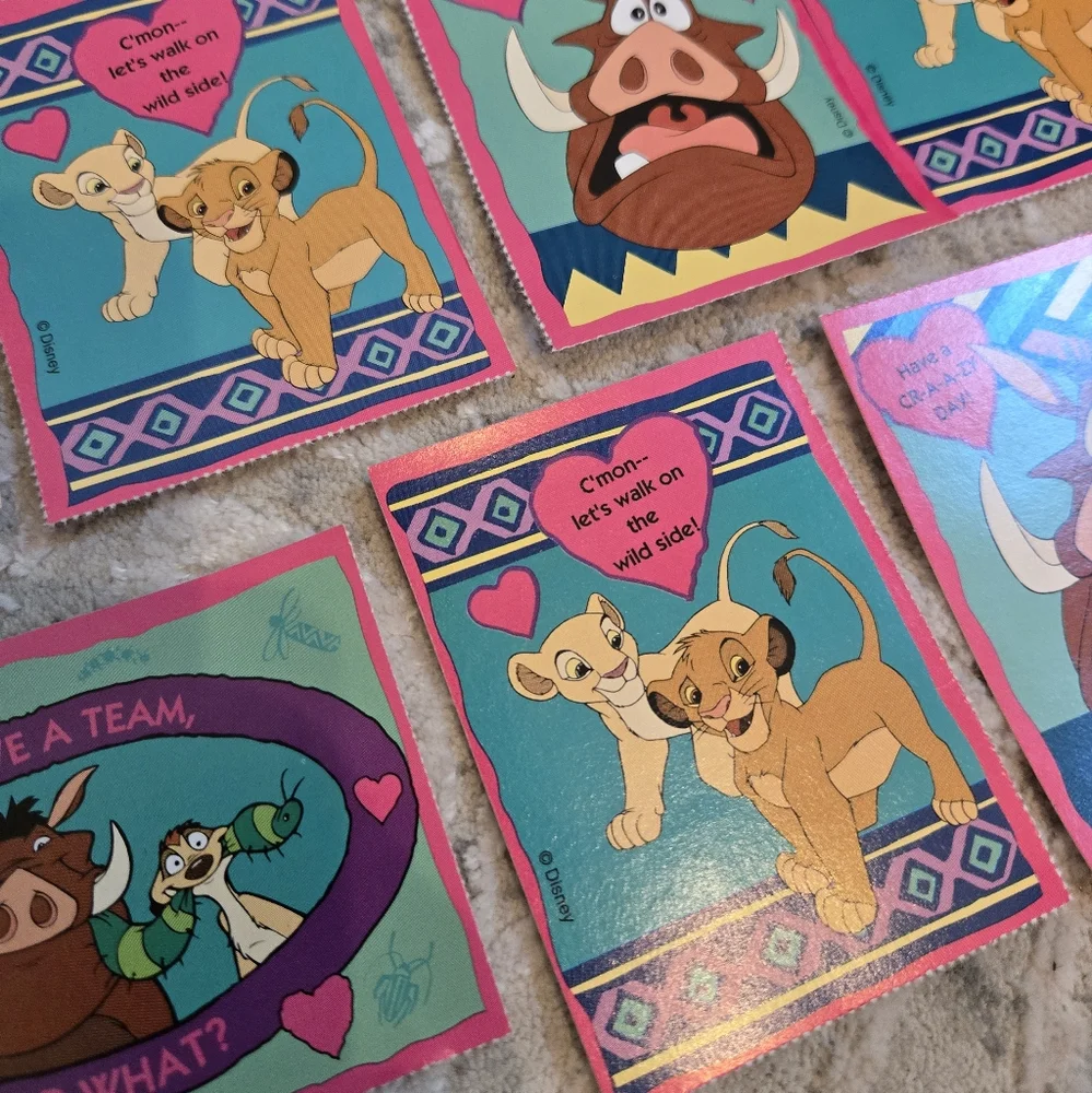 20 Vintage 1990s Lion King Valentine's Day Cards With Original Box